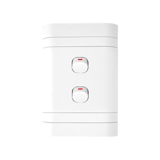 Lesco White 2-Lever 1-Way Light Switch 2x4 L422W1
