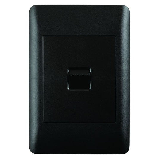 Lesco Apollo Black 1-Lever 2-Way Light Switch 2x4 AP42SW1/2-SB