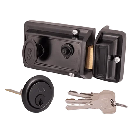 YALE Traditional Nightlatch - Matte Black