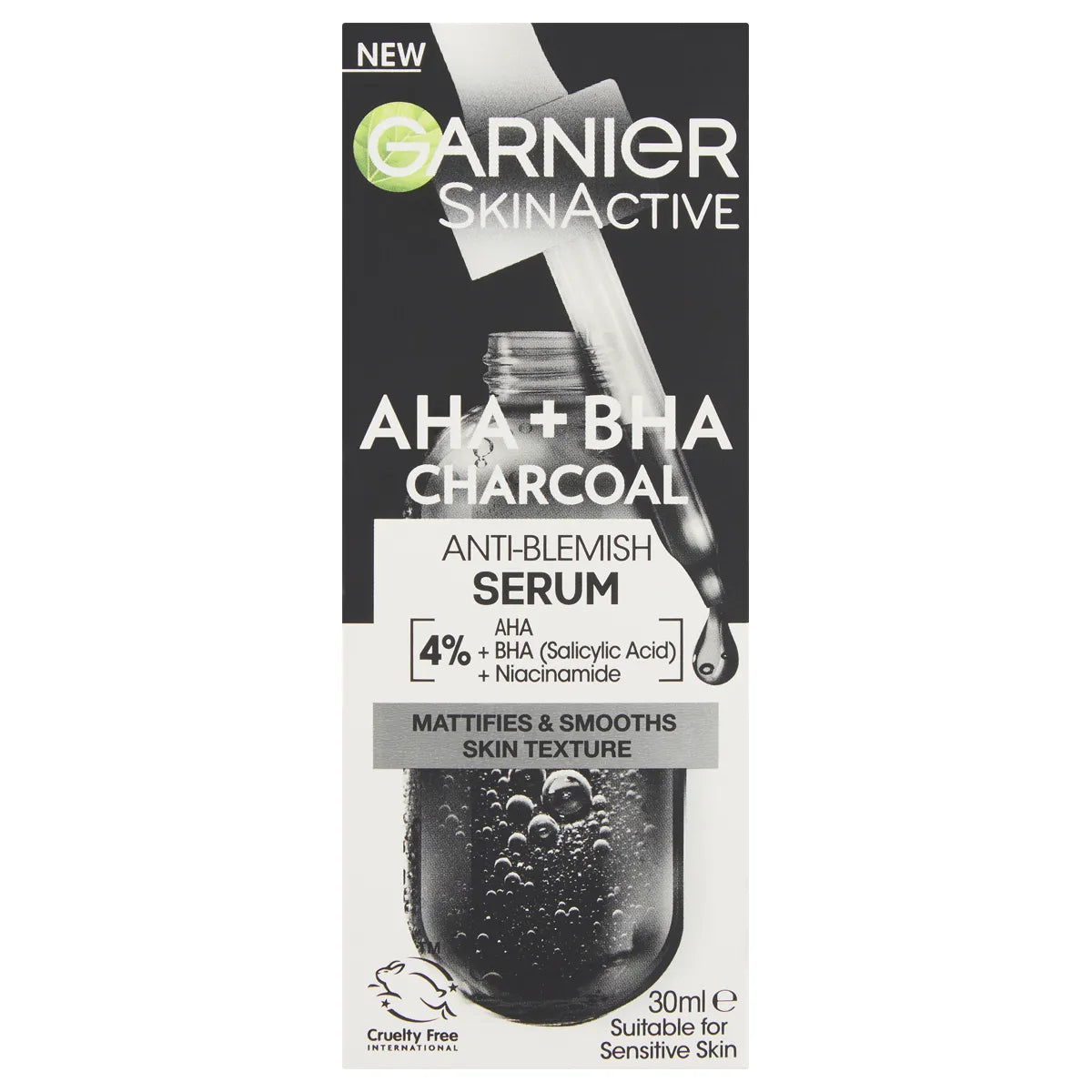 Garnier Pure Active Aha Bha Charcoal Serum 30ml