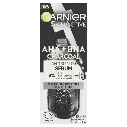 Garnier Pure Active Aha Bha Charcoal Serum 30ml
