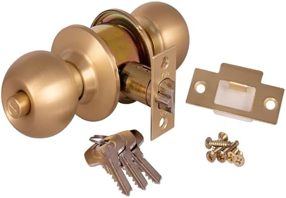 Yale Security Round Cylindrical Knobset - Rose Gold