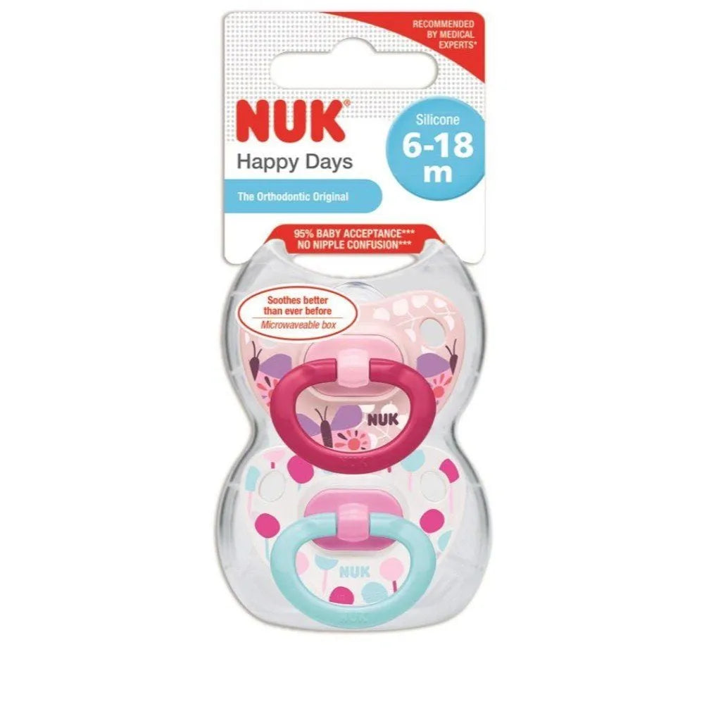 Nuk Soother Silicone Happy Days Girl Size 2