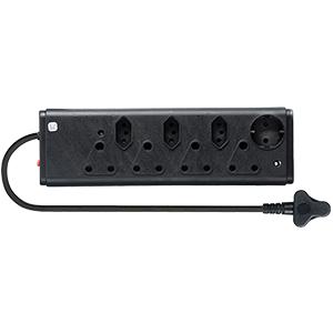 Lesco Multiplug 4x16A RSA + 3xV-Slim + 1xSchuko Black 81640TCB