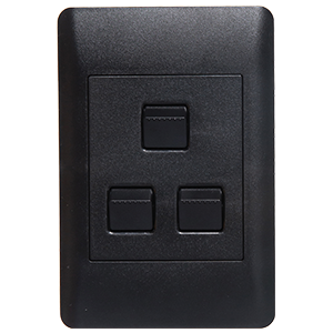 Lesco Apollo Switch Three Lever 1-Way 100×50 AP42SW3/1-SB