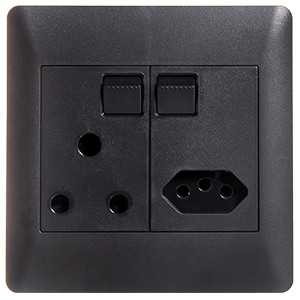Lesco Apollo Socket 1x16A RSA + 1xV-Slim 100×100 AP44X-WH