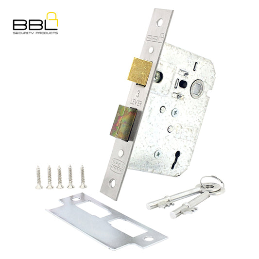 BBL 3 Lever Mortice Lock BBL22529-76CH-1