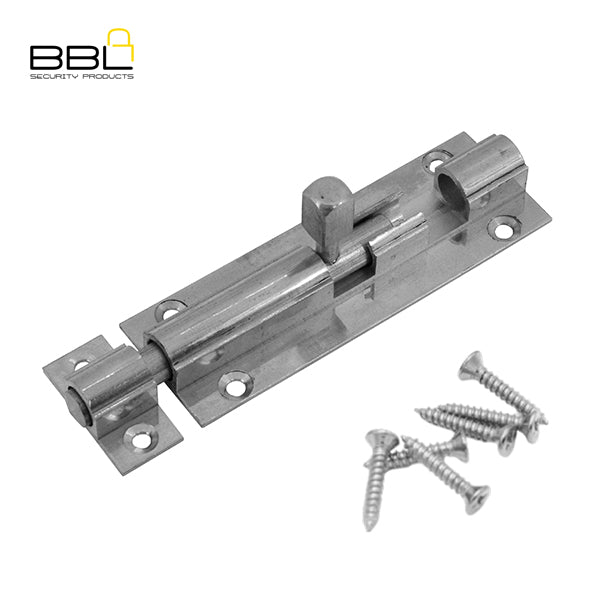 BBL Barrel Bolt Straight 75mm Brass Door Fitting BBF-BB75CP-1