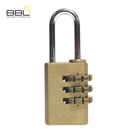BBL Brass Combination Padlocks 30mm BBP830-3