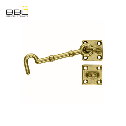BBL Cabin Hook 100mm Brass Door Fittings BBFCH100-BP-1