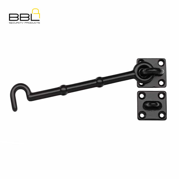 BBL Cabin Hook 150mm Black Door Fittings BBFCH150-BL-1