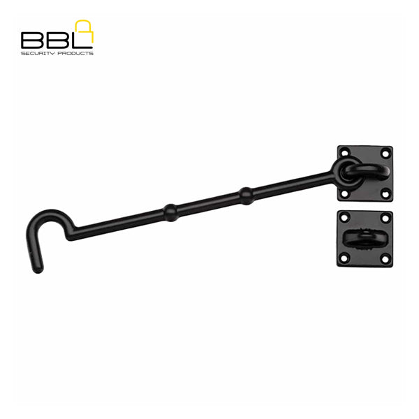 BBL Cabin Hook 200mm Black Door Fittings BBFCH200-BL-1