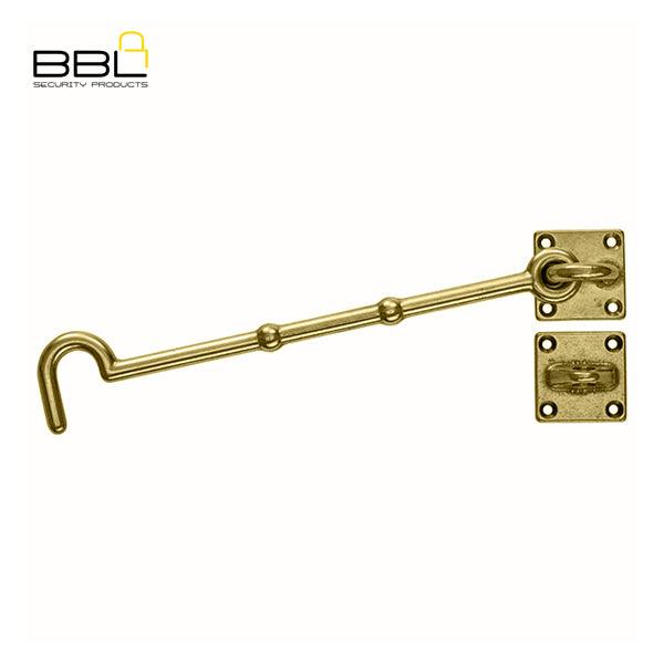 BBL Cabin Hook 200mm Brass Door Fittings BBFCH200-BP-1