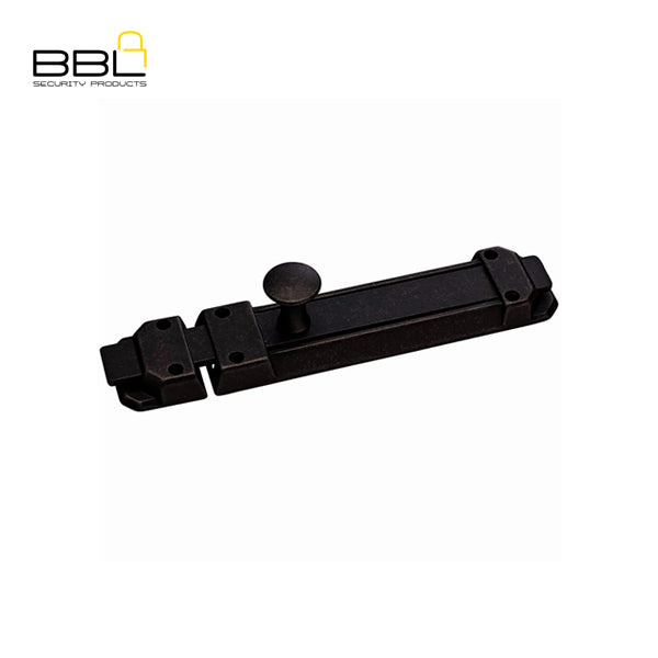 BBL Door Bolt 100mm Black Door Fitting BBFDB100BL-1
