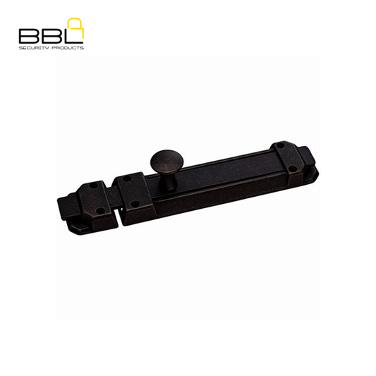 BBL Door Bolt 100mm Black Door Fitting BBFDB100BL-1