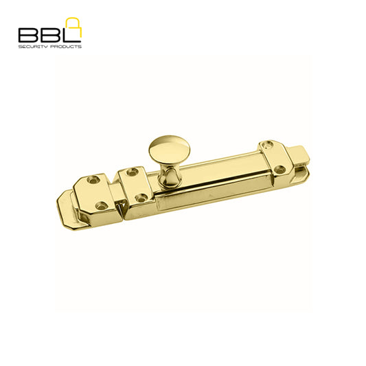 BBL Door Bolt 100mm Brass Door Fitting BBFDB100BP-1