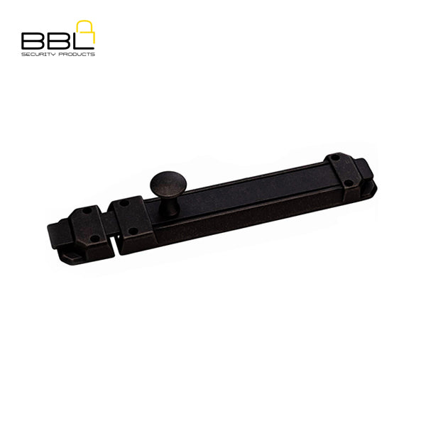 BBL Door Bolt 150mm Black Door Fitting BBFDB150BL-1