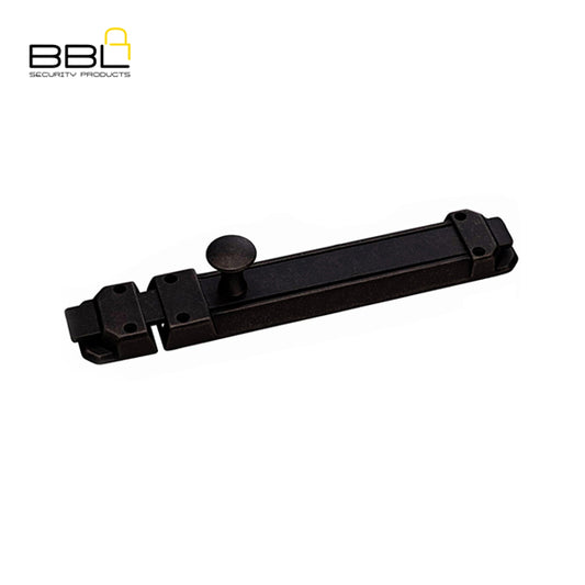 BBL Door Bolt 150mm Black Door Fitting BBFDB150BL-1