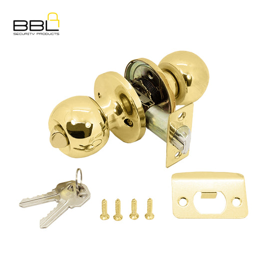 BBL Knob Entrance Lockset BBK3701PB 60-70MM