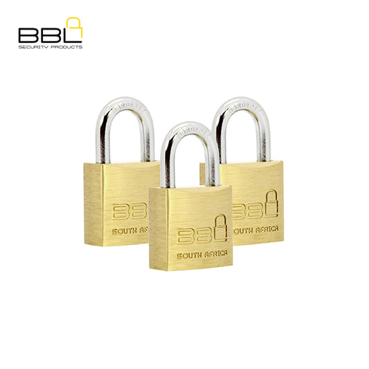 BBL Multi Pack Brass Padlocks BBP920-3 20MM 3PACK
