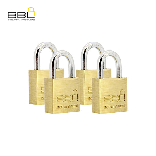 BBL Multi Pack Brass Padlocks BBP920-4 20MM 4PACK