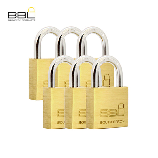 BBL Multi Pack Brass Padlocks BBP930-6 30MM