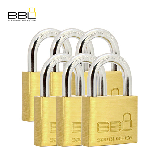 BBL Multi Pack Brass Padlocks BBP940-6