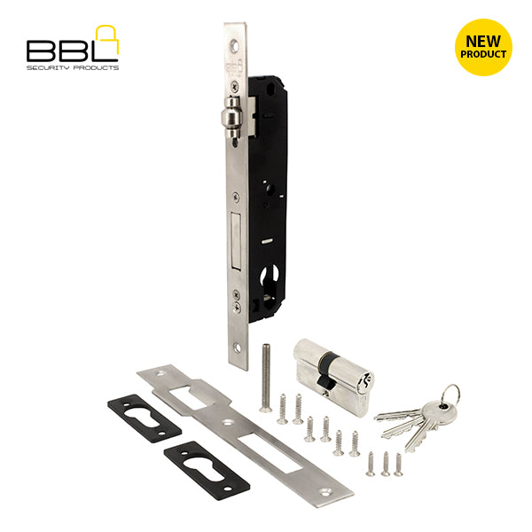 BBL Roller and Deadbolt Aluminium Frame Lock BBL44825SS-1 25MM