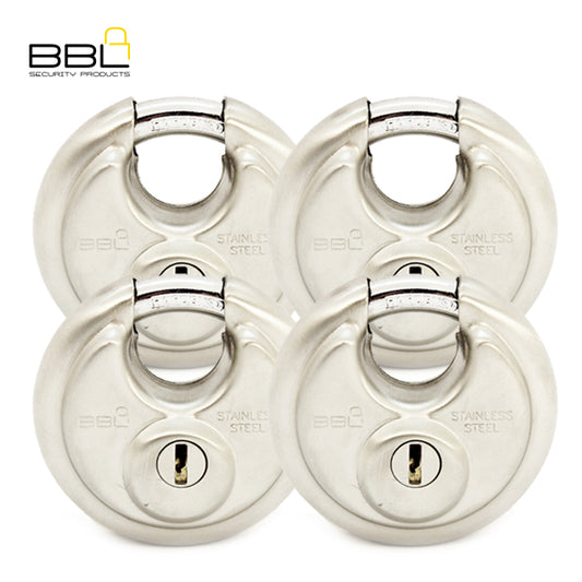 BBL 4x70MM Standard Discus Padlocks BBP170-4 70MM