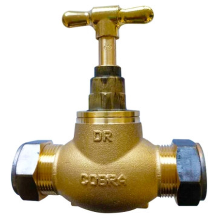 Cobra Standard Brass Stop Tap Concealed Compression 22mm