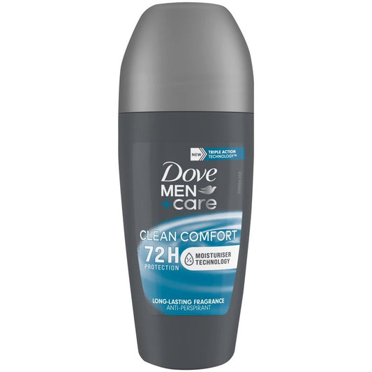 Dove Men+Care Clean Comfort Antiperspirant Deodorant Roll-On 50ml