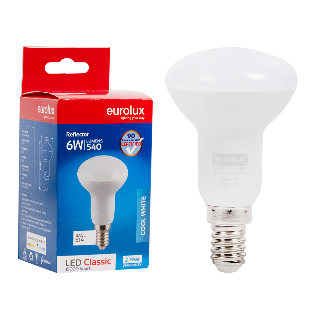 EUROLUX Cool White 5W R50 LED - Single