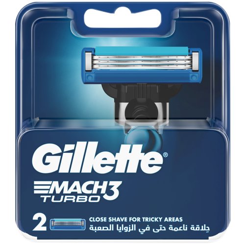 Gillette Mach3 Turbo Manual Blades (2's)