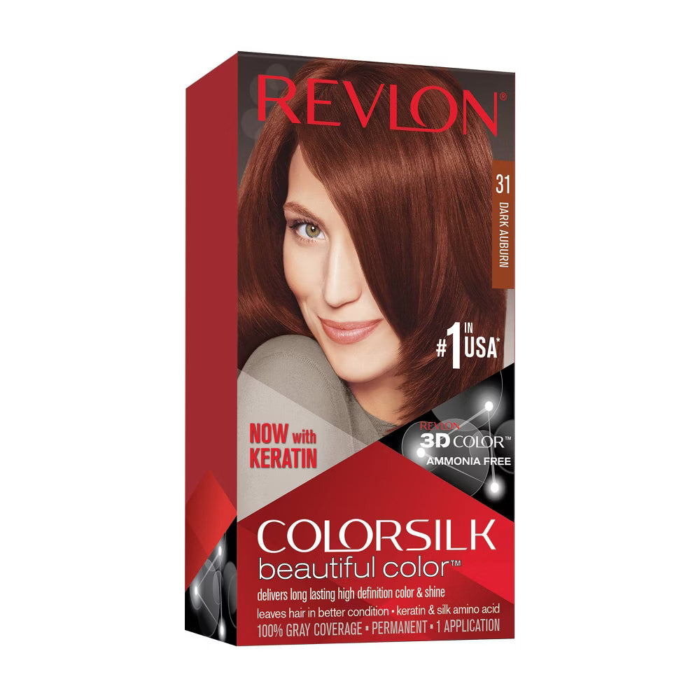 Revlon ColorSilk Beautiful Color Permanent Hair Color 31 Dark Auburn