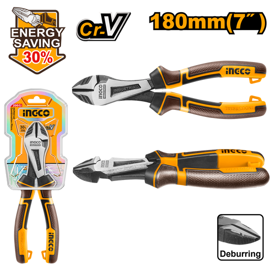 INGCO PLIER DIAG H/D 180MM HL CR-V