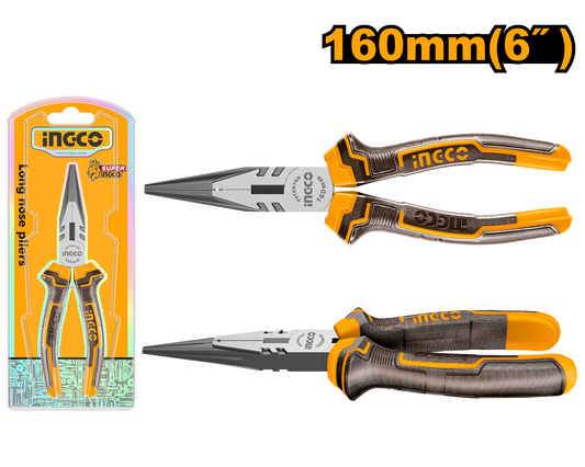 INGCO PLIER L/NOSE 160MM POLISHED