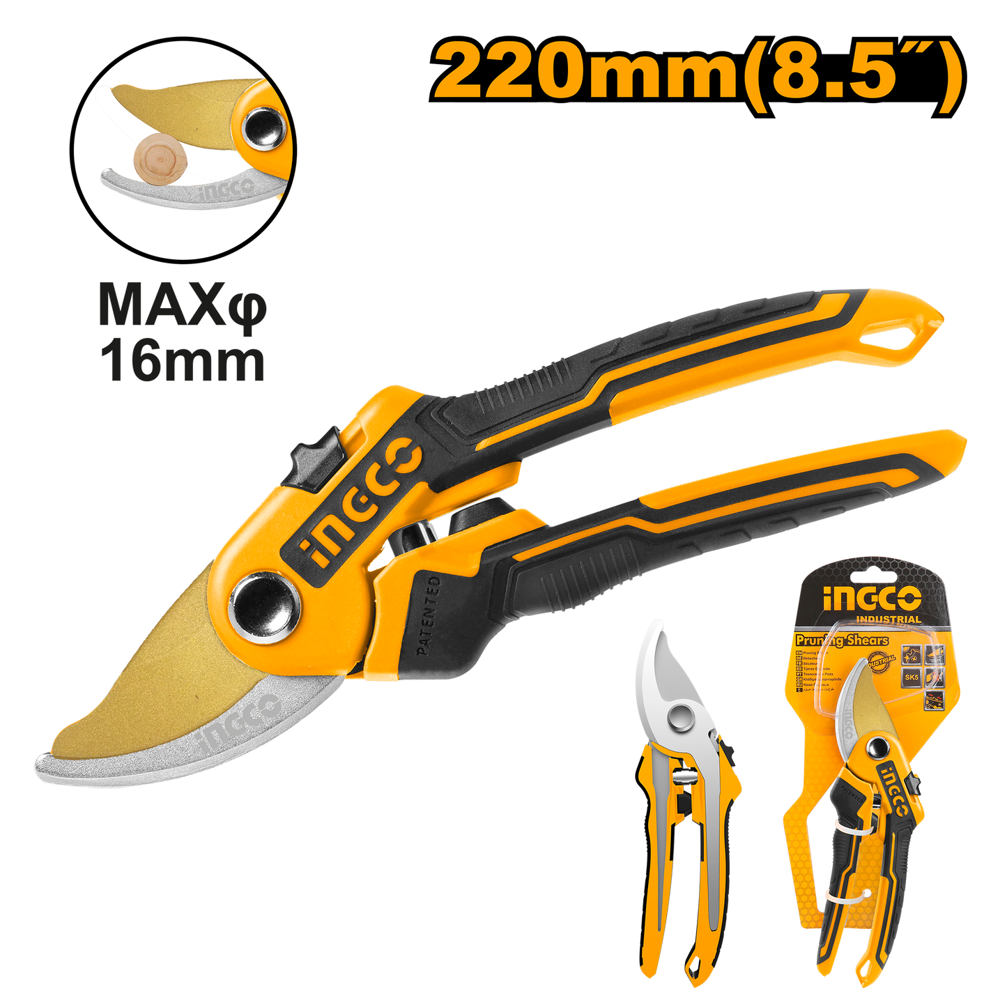 SHEAR PRUNING 220MM 55 C/STEEL BLD