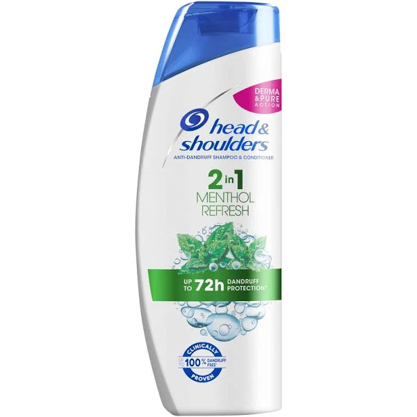 Head & Shoulders Anti-Dandruff Shampoo 400ml - 400ml, 2IN1 MENTHOL REFRESH