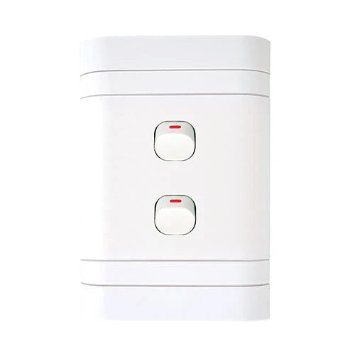 Lesco Cover Strip 2 Lever with 2-Way Light Switch 4 x 2