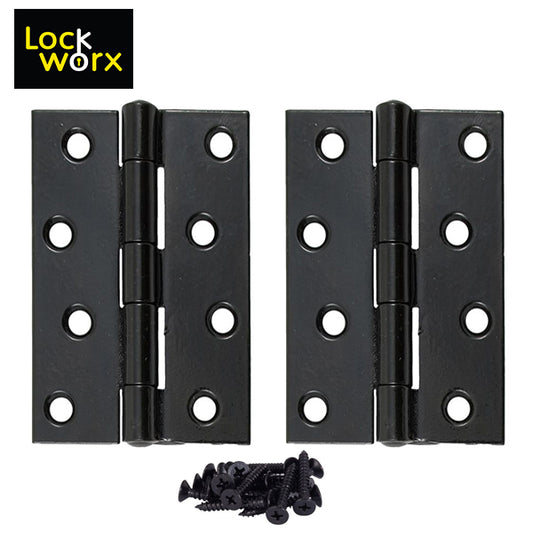 LOCK WORX Butt Hinge 100mm Steel Door Fitting LWFH100BL-1