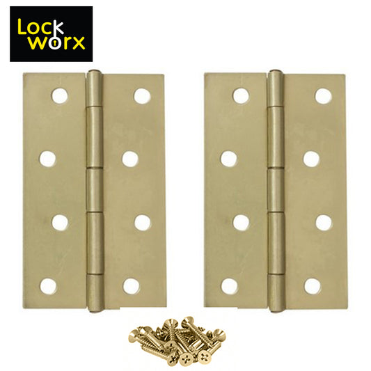 LOCK WORX Butt Hinge 100mm Steel Door Fitting LWFH100BP-1