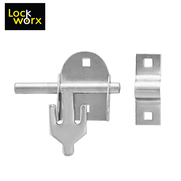 LOCK WORX Oval Padbolt 100mm Zinc Door Fitting LWFOPB01-1
