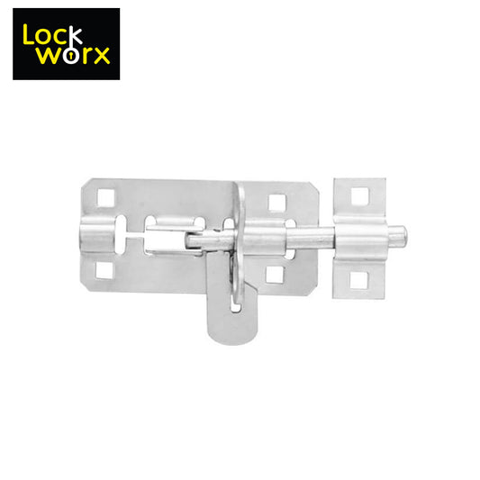 LOCK WORX Padbolt 100mm Zinc Door Fitting LWFPB100-1