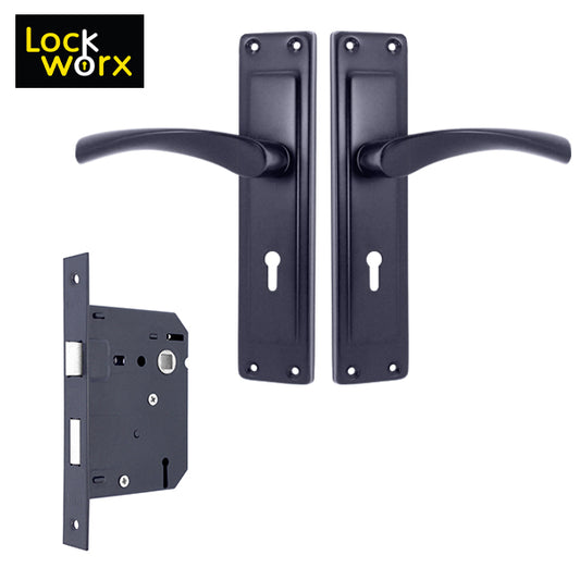 LOCK WORX Shale Handles Mortice Lockset LWL-SHL-3LGN