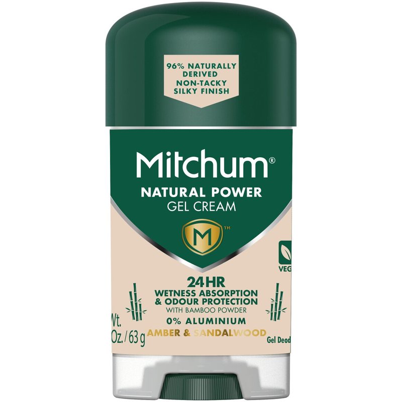 Mitchum Men Natural Power Amber and Sandalwood Gel Cream Roll On 63 g