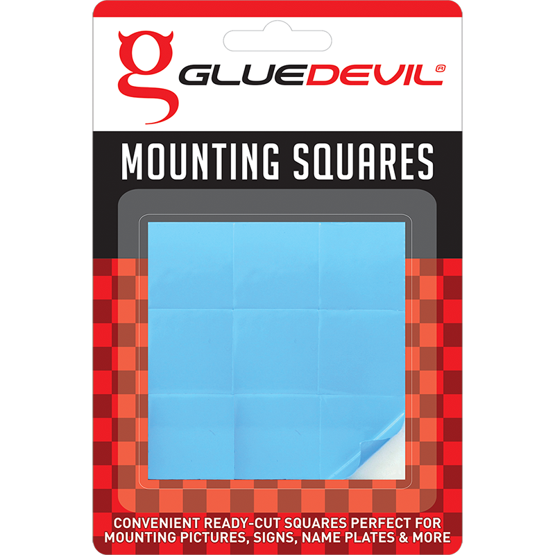 GLUEDEVIL DOUBLE SIDED MOUNTING SQUARES 24mm x 24mm