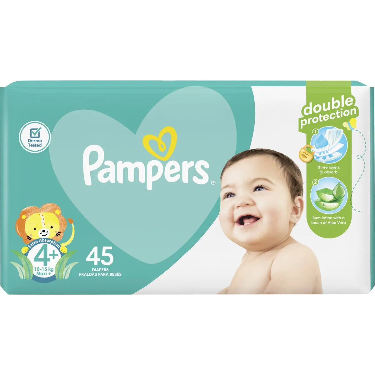 Pampers Active Baby Maxi Plus Size 4+ Value Pack (45's)