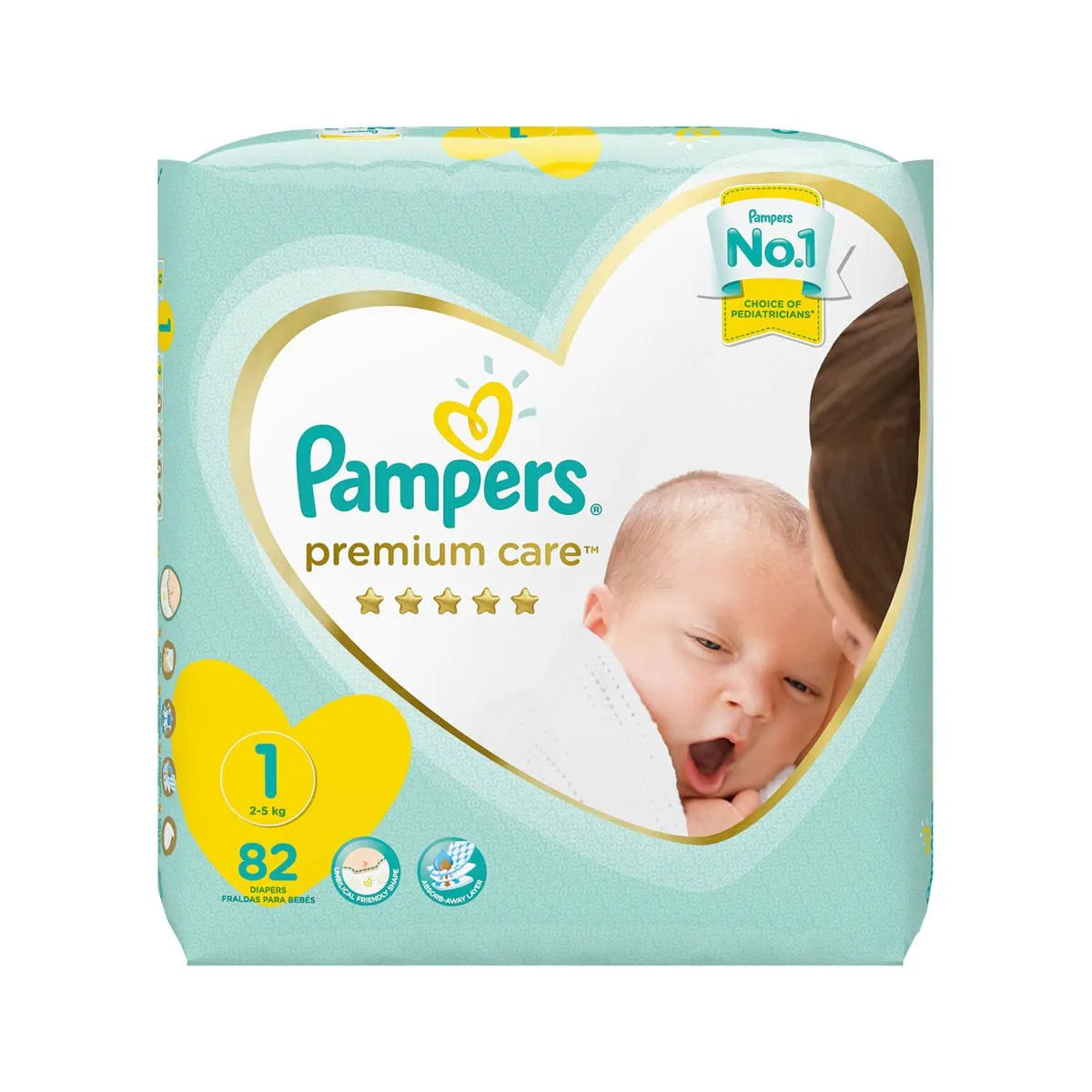 Pampers Premium Care Value Pack Size 1 (82's)