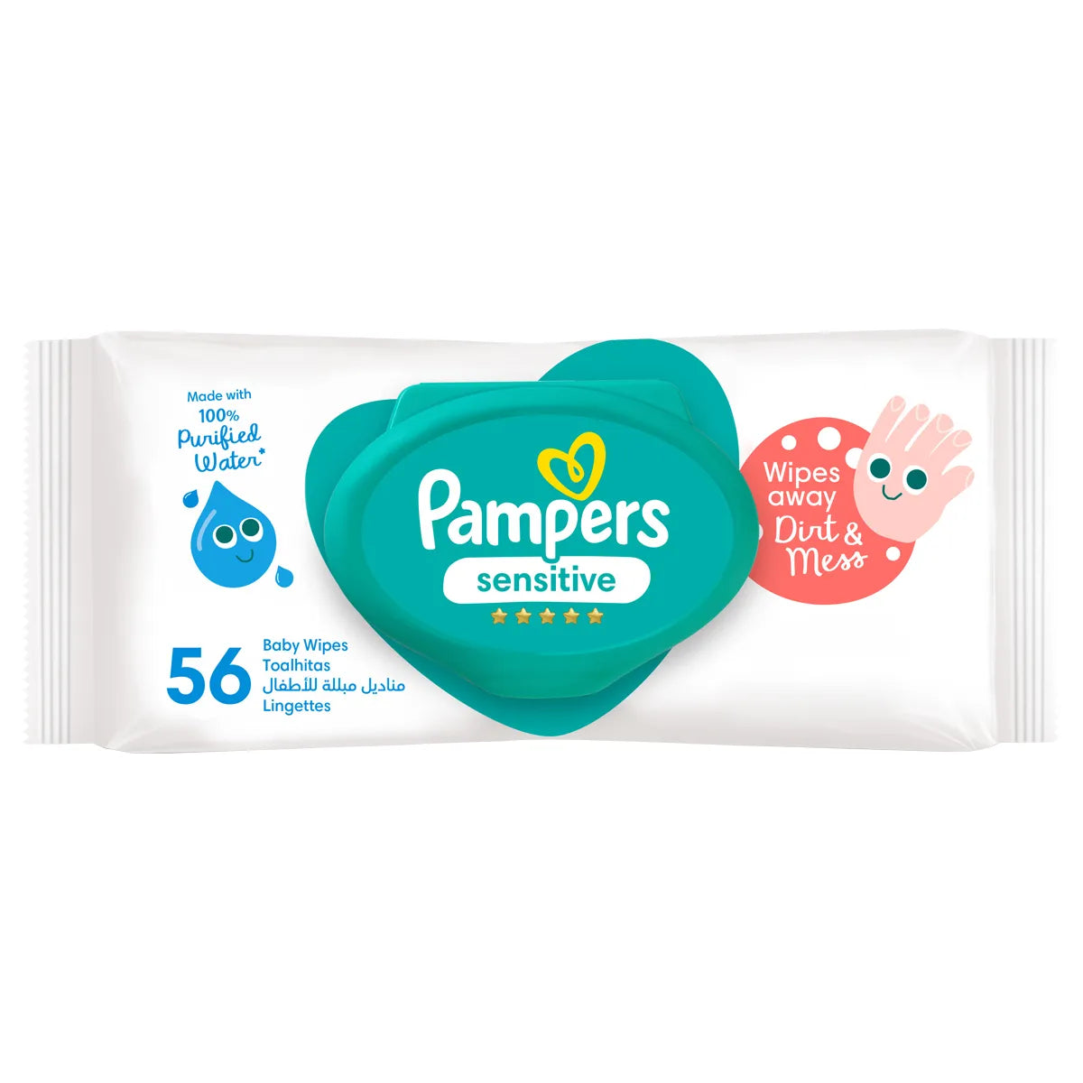Pampers Baby Wipes Sensitive (1's - 1x56)
