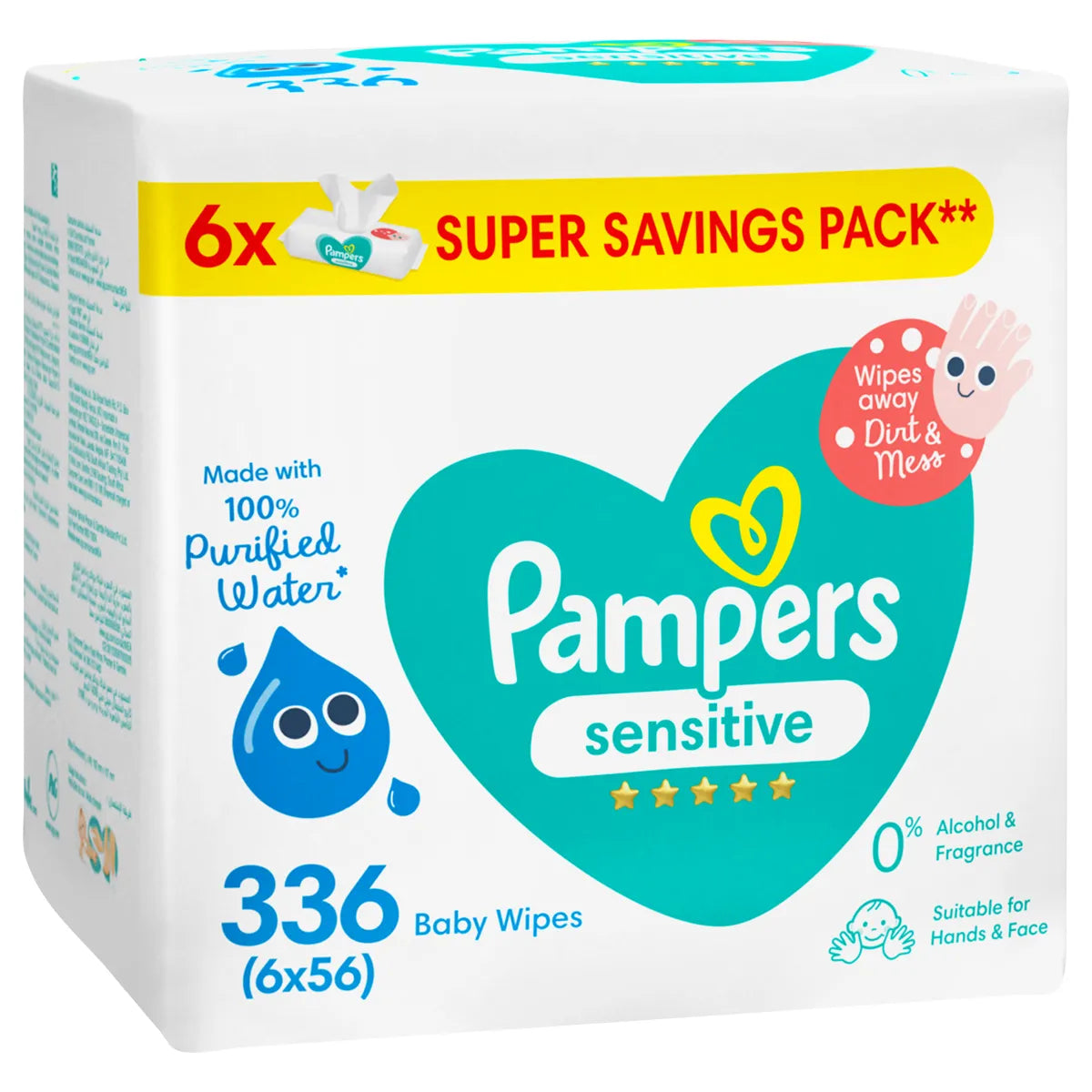 Pampers Baby Wipes Sensitive (6's - 6x5)